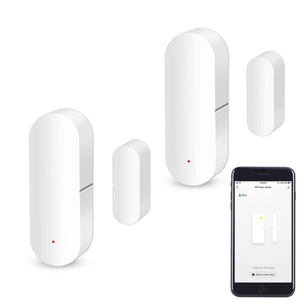 Wireless Smart Door Sensor Alarm, WiFi Window Door Contact Sensor for Home Security System
