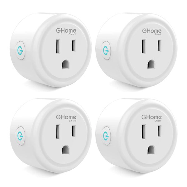 GHome Smart Mini Plug, Wi-Fi Outlet Socket Compatible with Alexa and Google Home