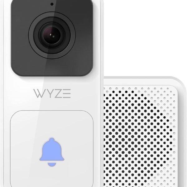 WYZE Video Doorbell with Chime (Horizontal Wedge Included), 1080p HD Video